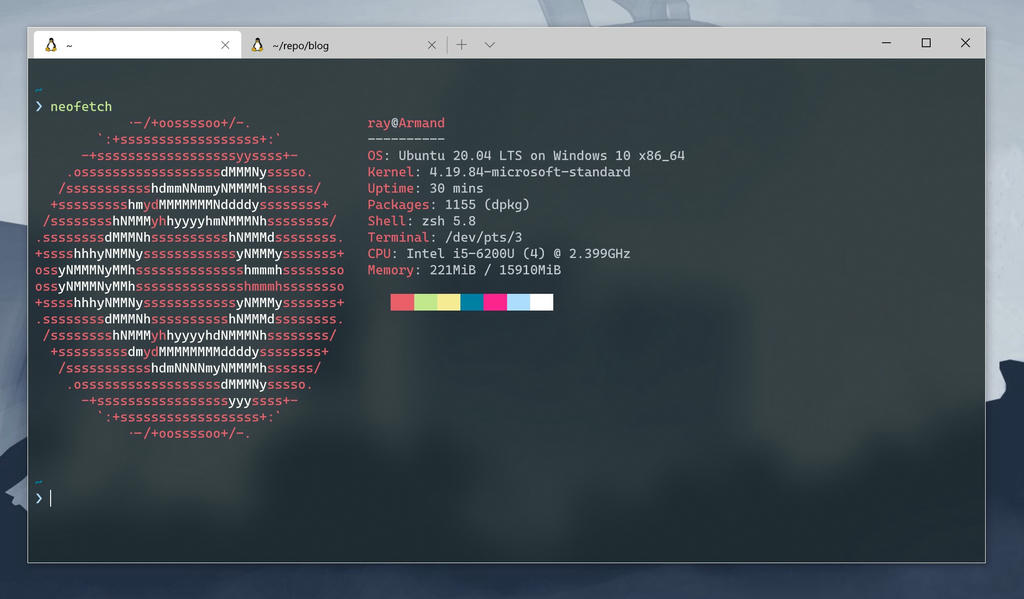 WSL2 neofetch